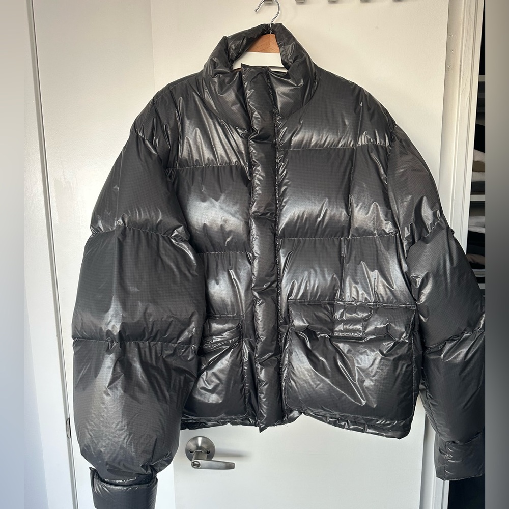 Entire studio first ever designed winter cropped puffer jacket